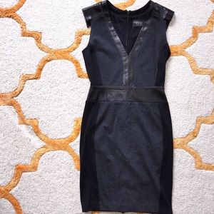 Black And Gray Curve Hugging Dress